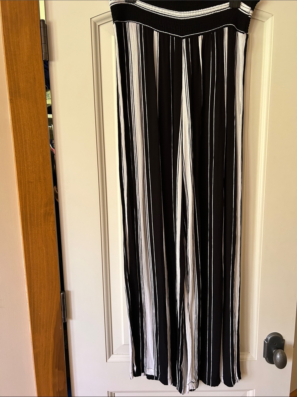 Polo by Ralph Lauren Black and White Wide Leg Pants Flowy for Summer
